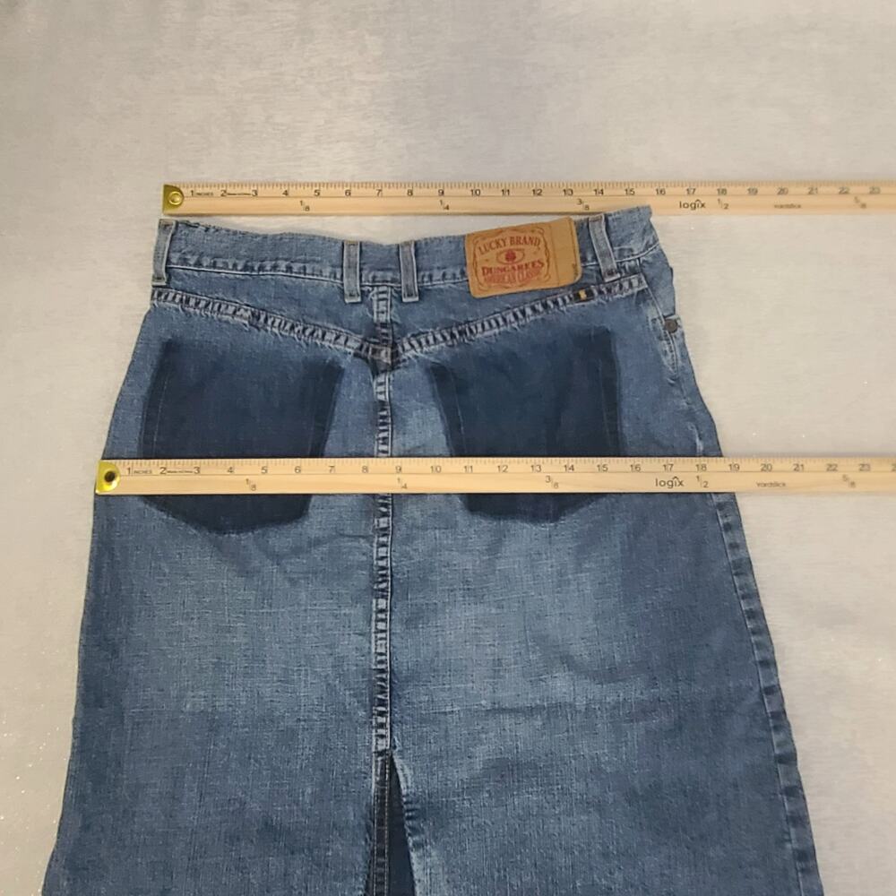Lucky Brand Vintage Denim maxi women's jean skirt blue Size 6 Y2K 100% cotton - Picture 3 of 9